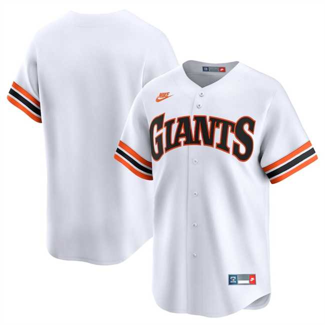 Mens San Francisco Giants Blank White Cooperstown Collection Limited Stitched Baseball Jersey Dzhi